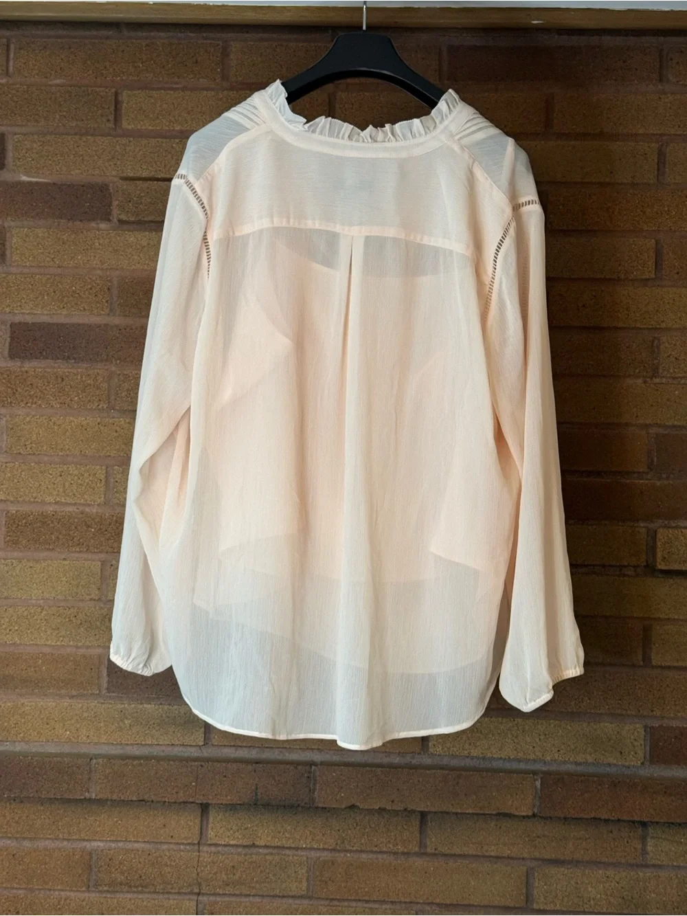 J.Crew Light Blush Pink Ruffled Pintuck Blouse Shear with Cami